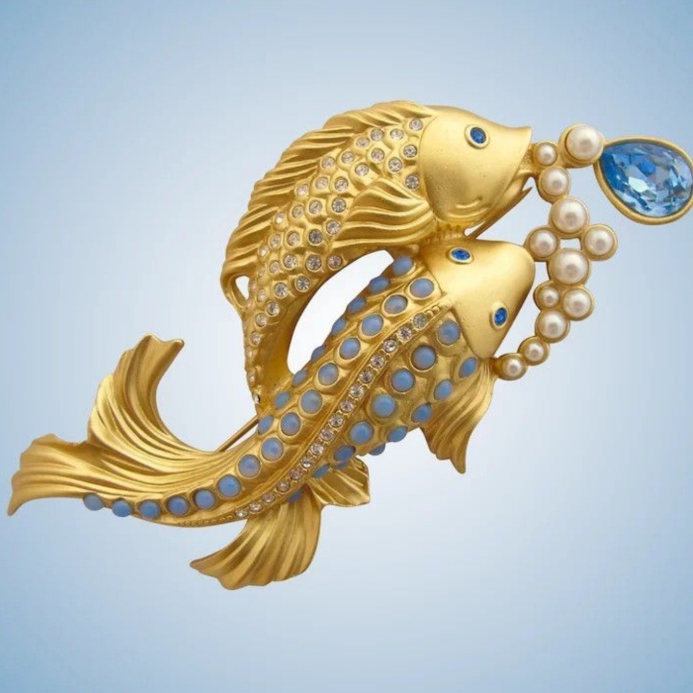 Vintage Elizabeth Taylor for Avon Koi Brooch